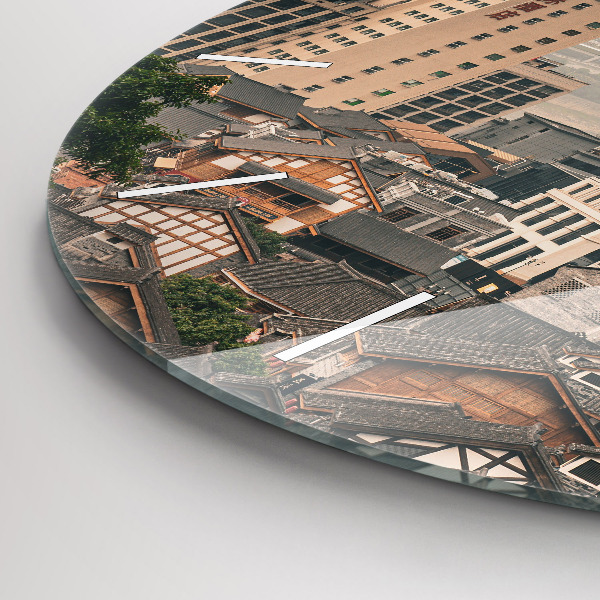 Orologio rotondo in vetro Città vecchia di Chongqing