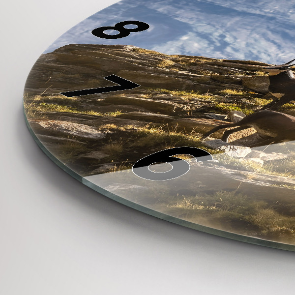 Orologio rotondo in vetro Capra in Valle d'Aosta