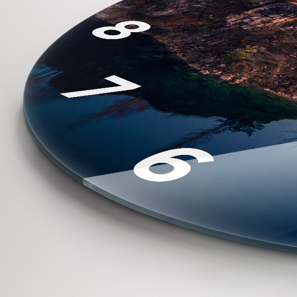 Orologio rotondo in vetro Lago di Cracovia Zakrzówek