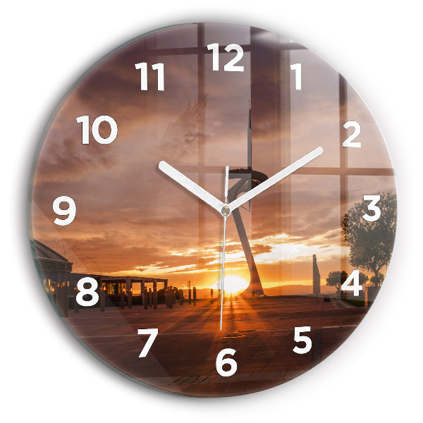 Orologio rotondo in vetro Parco Olimpico di Barcellona