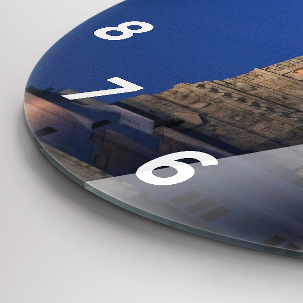 Orologio rotondo in vetro Statua della Libertà New York