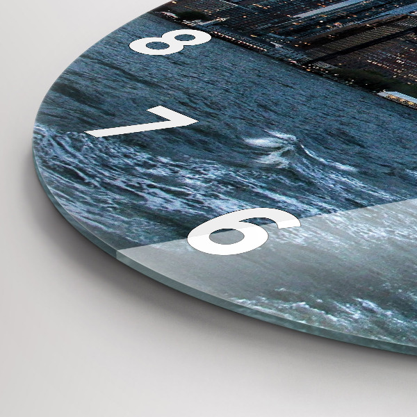 Orologio rotondo in vetro Panorama di New York