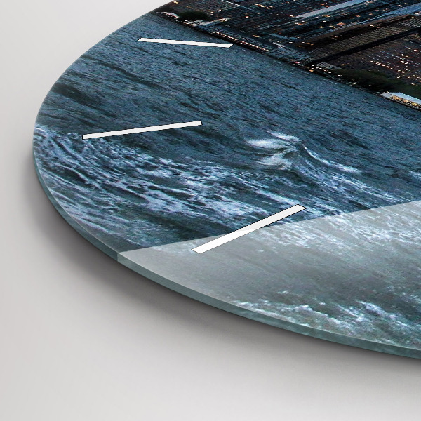 Orologio rotondo in vetro Panorama di New York