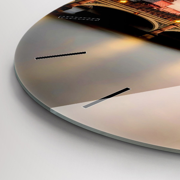 Orologio rotondo in vetro Panorama del Big Ben di Londra