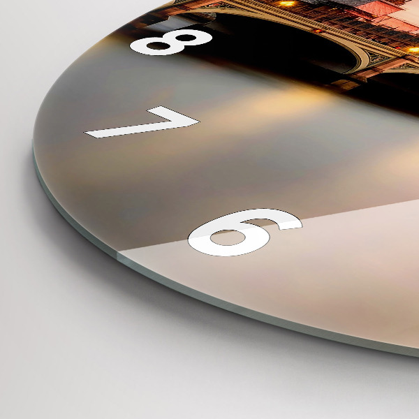 Orologio rotondo in vetro Panorama del Big Ben di Londra