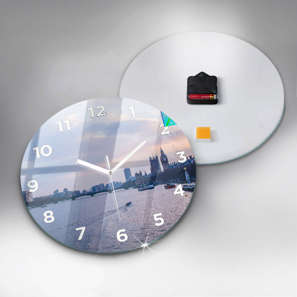Orologio rotondo in vetro Panorama della città dal London Eye