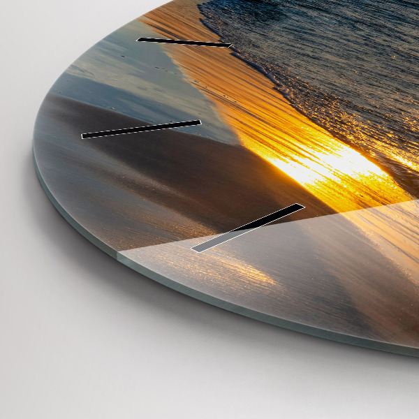 Orologio rotondo in vetro Władysławowo Mar Baltico