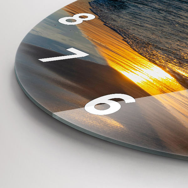 Orologio rotondo in vetro Władysławowo Mar Baltico