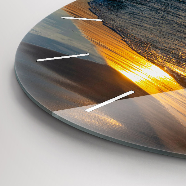 Orologio rotondo in vetro Władysławowo Mar Baltico