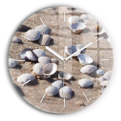 Orologio rotondo Conchiglie sulla spiaggia