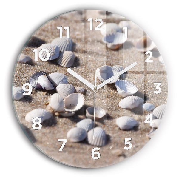 Orologio rotondo Conchiglie sulla spiaggia