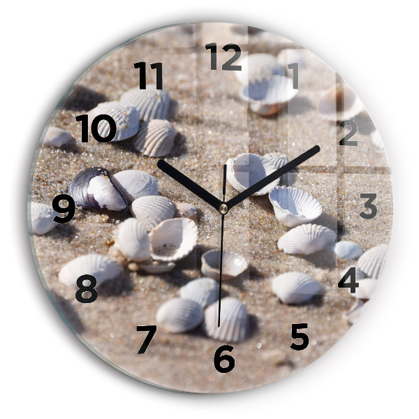 Orologio rotondo Conchiglie sulla spiaggia