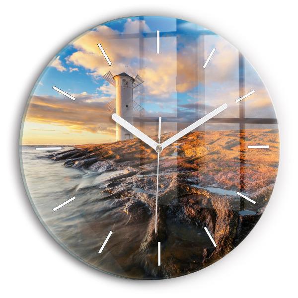 Orologio rotondo Il Faro e il Mar Baltico