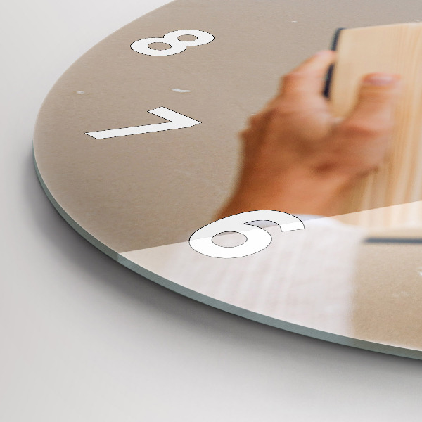 Orologio rotondo in vetro Un momento con un libro