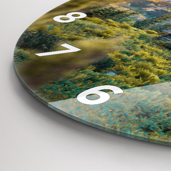 Orologio rotondo in vetro Cottage nei Monti Tatra