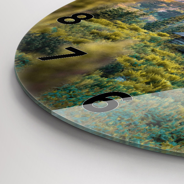 Orologio rotondo in vetro Cottage nei Monti Tatra