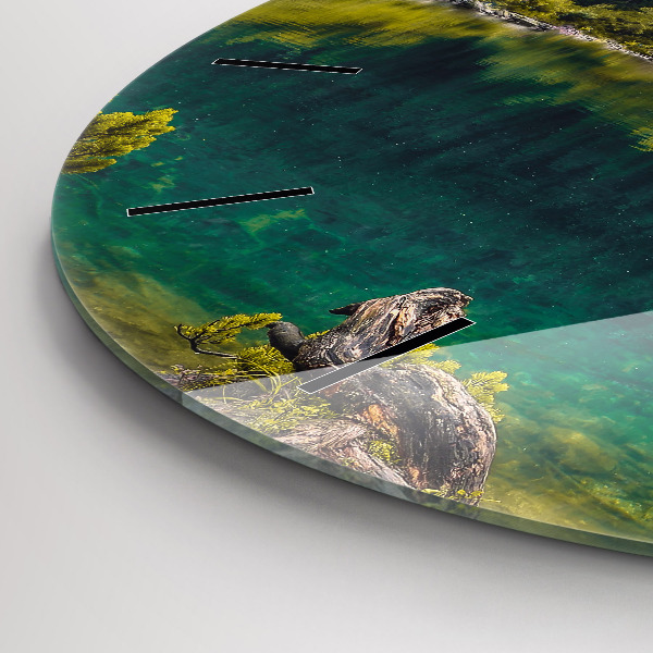 Orologio rotondo in vetro Morskie Oko nei Monti Tatra