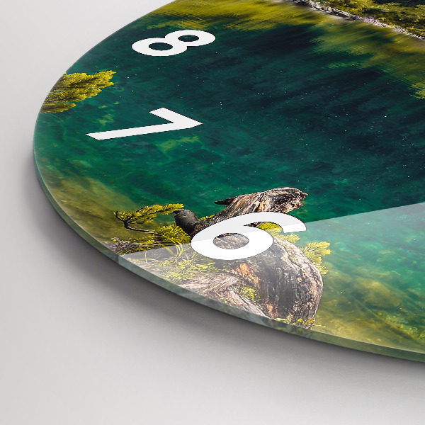 Orologio rotondo in vetro Morskie Oko nei Monti Tatra