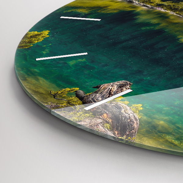 Orologio rotondo in vetro Morskie Oko nei Monti Tatra