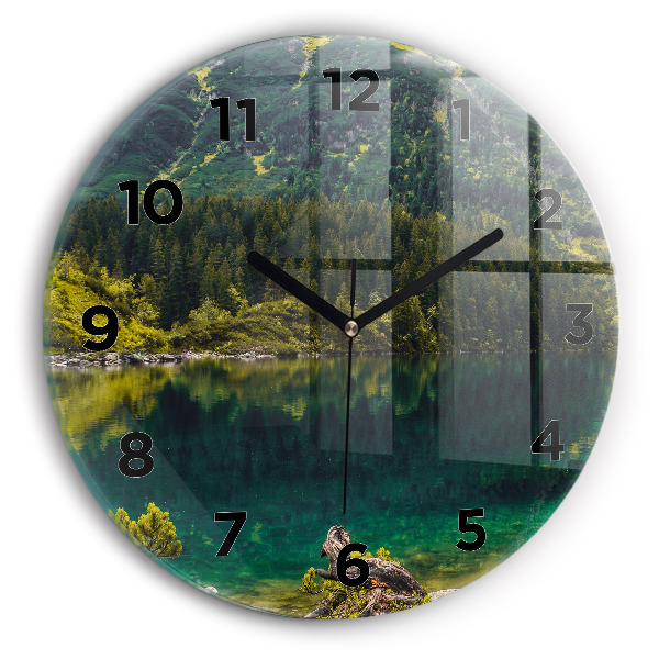 Orologio rotondo in vetro Morskie Oko nei Monti Tatra