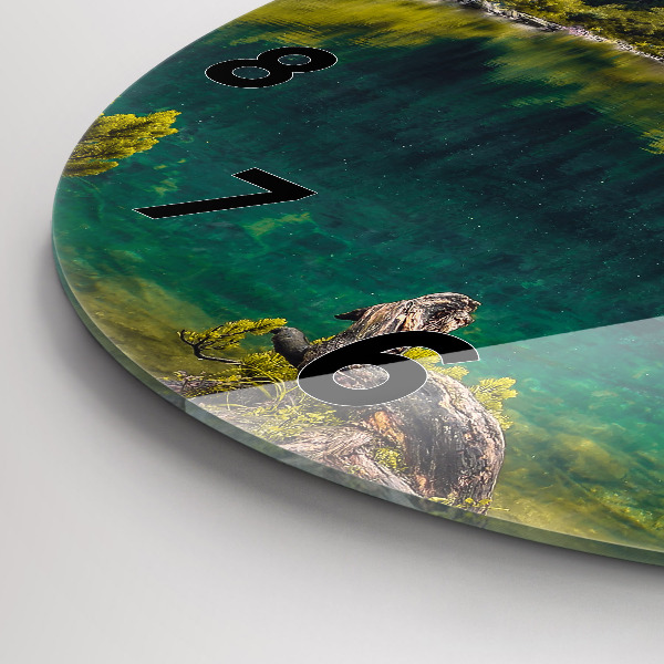 Orologio rotondo in vetro Morskie Oko nei Monti Tatra
