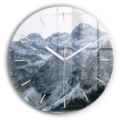 Orologio rotondo in vetro Morskie Oko nei Monti Tatra