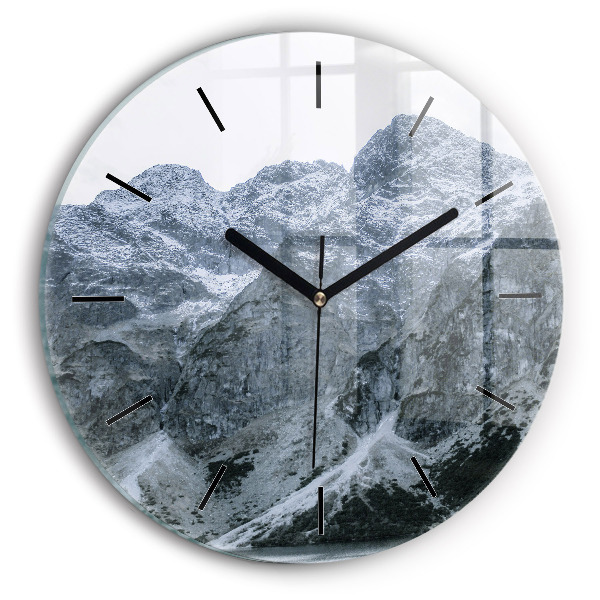 Orologio rotondo in vetro Morskie Oko nei Monti Tatra