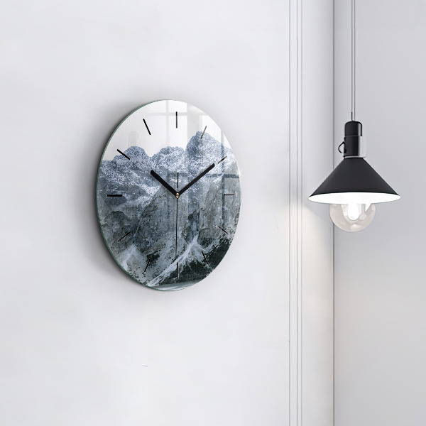 Orologio rotondo in vetro Morskie Oko nei Monti Tatra