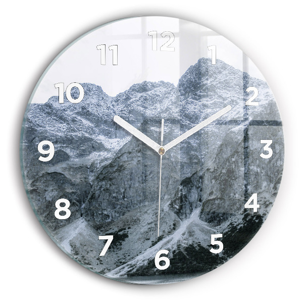 Orologio rotondo in vetro Morskie Oko nei Monti Tatra