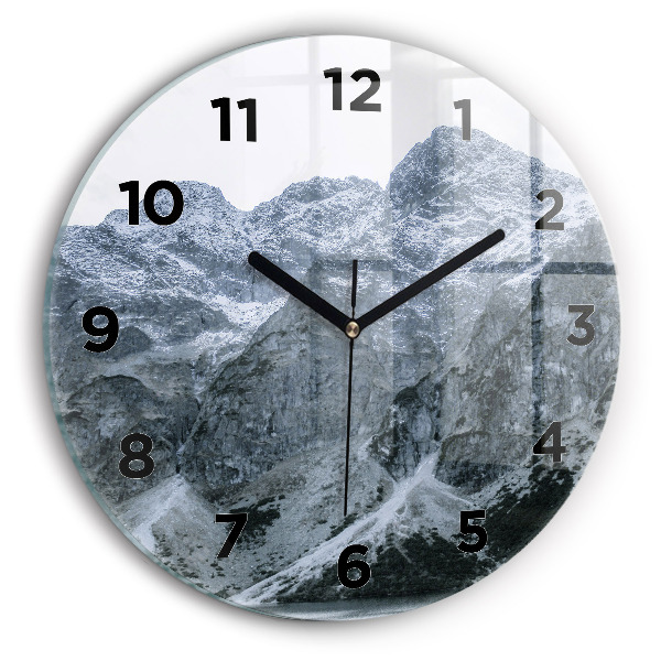 Orologio rotondo in vetro Morskie Oko nei Monti Tatra