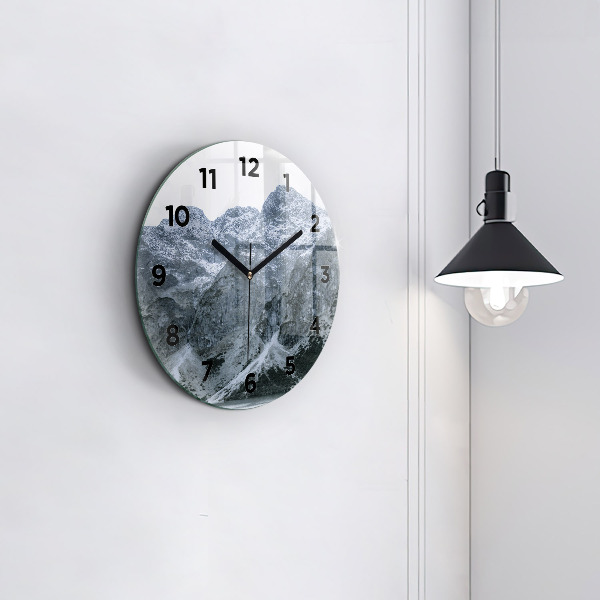 Orologio rotondo in vetro Morskie Oko nei Monti Tatra
