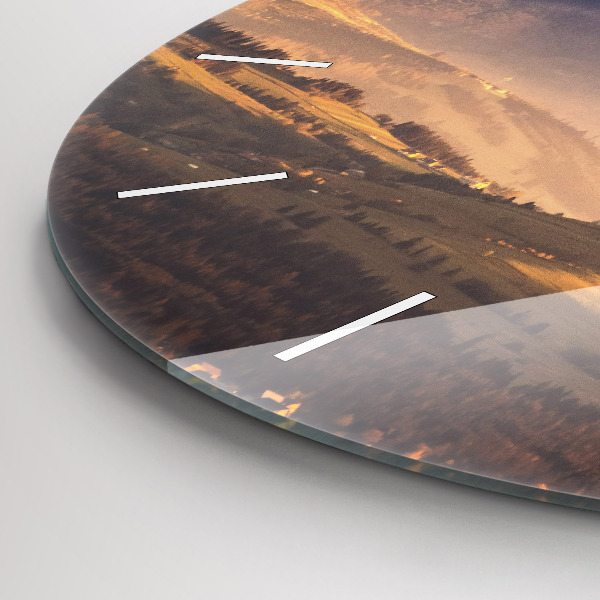 Orologio rotondo in vetro Paesaggio invernale dei Monti Tatra