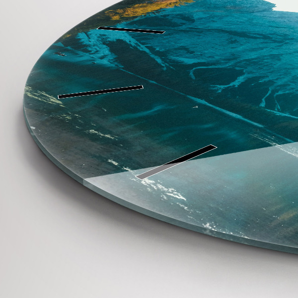 Orologio rotondo in vetro Montagna e fiume in Polonia