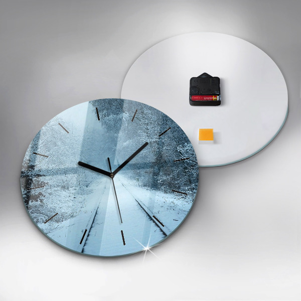 Orologio rotondo in vetro Cervi sulle tracce