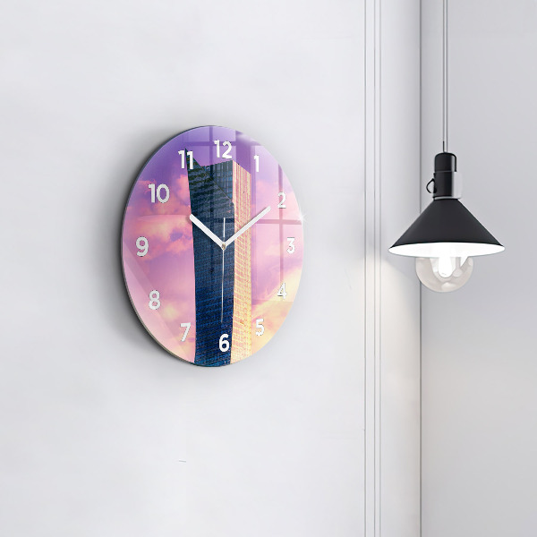 Orologio rotondo in vetro Grattacielo a Varsavia