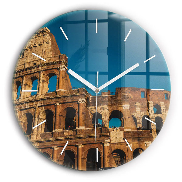 Orologio rotondo in vetro Il Colosseo in Italia