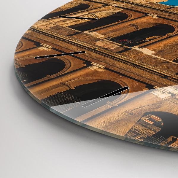 Orologio rotondo in vetro Il Colosseo in Italia