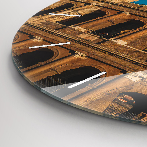 Orologio rotondo in vetro Il Colosseo in Italia