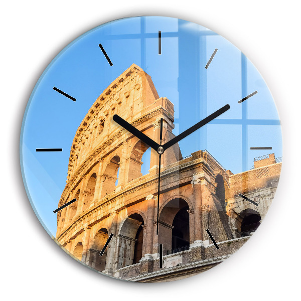 Orologio rotondo in vetro Colosseo a Roma