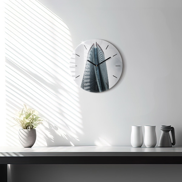 Orologio rotondo in vetro Grattacielo a Milano