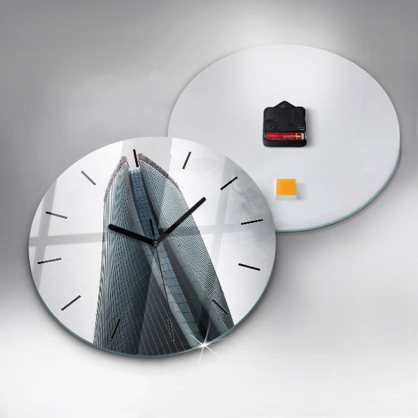 Orologio rotondo in vetro Grattacielo a Milano