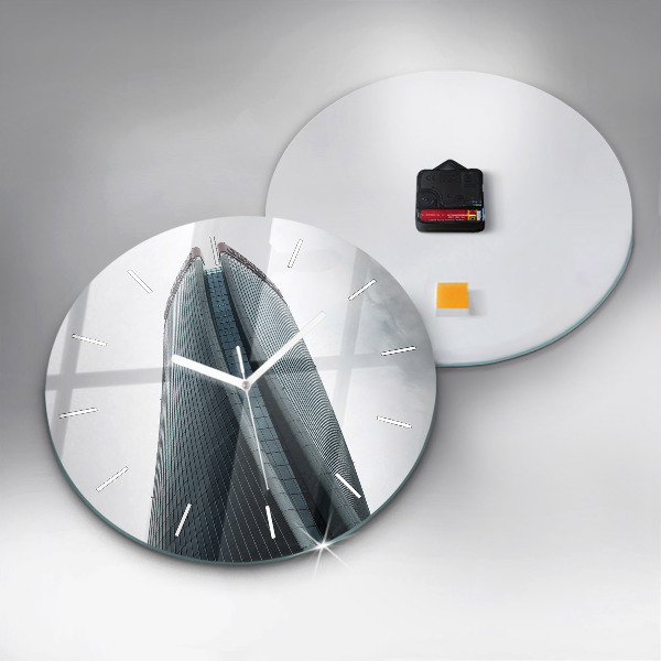 Orologio rotondo in vetro Grattacielo a Milano