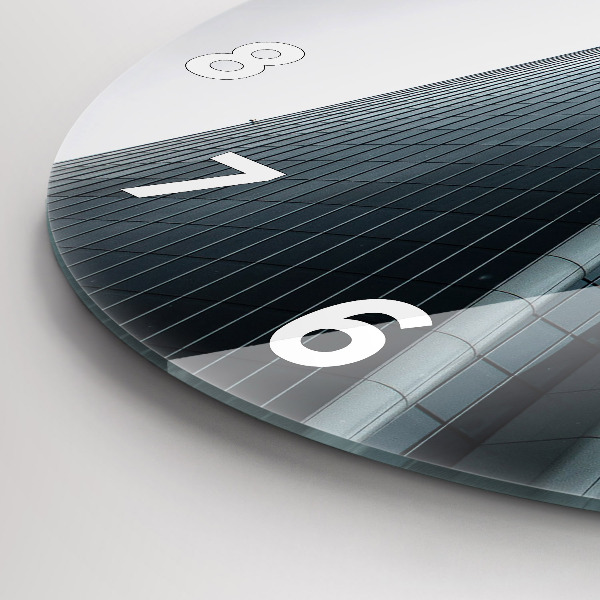 Orologio rotondo in vetro Grattacielo a Milano