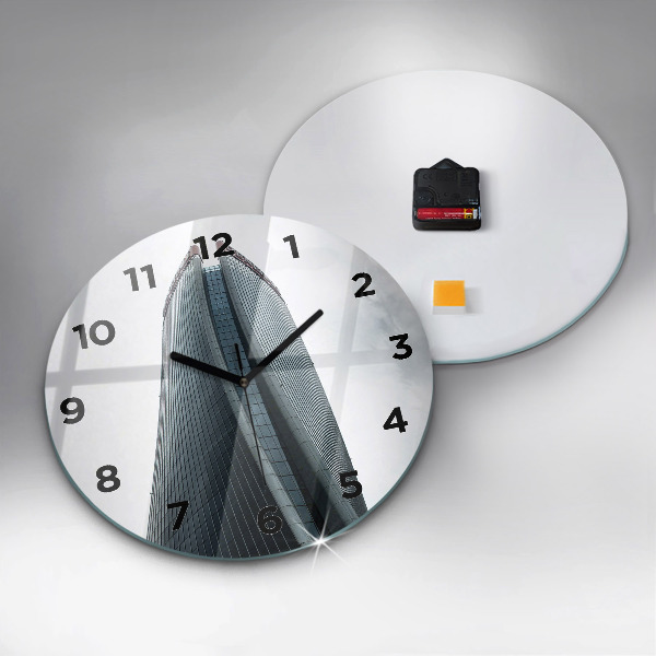 Orologio rotondo in vetro Grattacielo a Milano