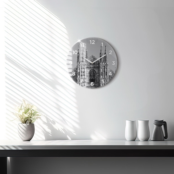 Orologio rotondo in vetro Duomo di Milano