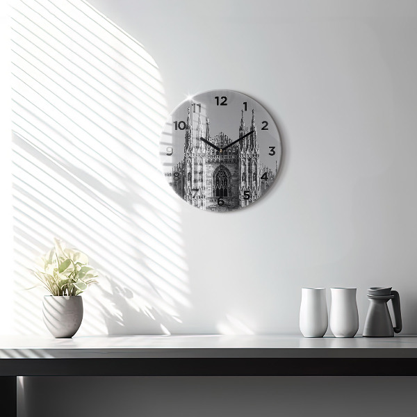Orologio rotondo in vetro Duomo di Milano