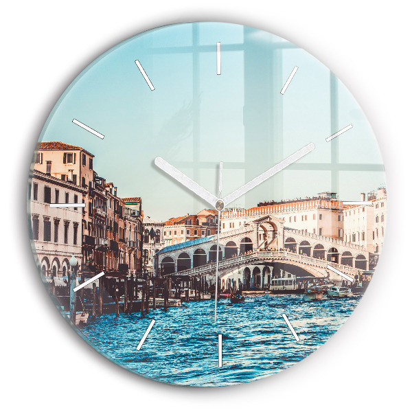 Orologio rotondo in vetro Ponte di Rialto a Venezia