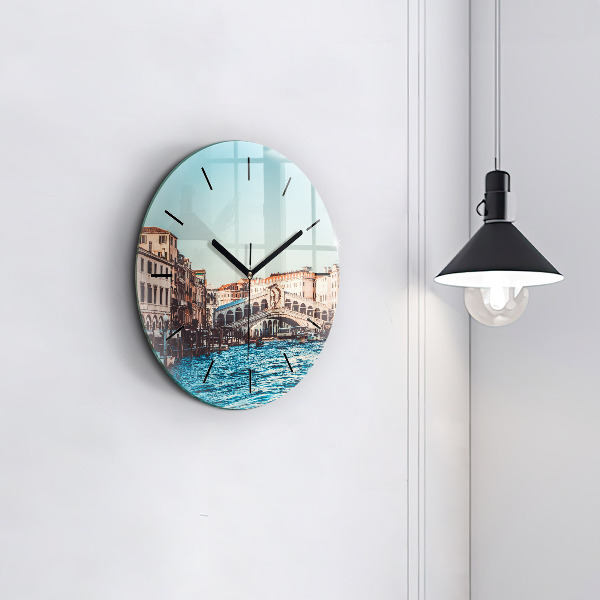 Orologio rotondo in vetro Ponte di Rialto a Venezia