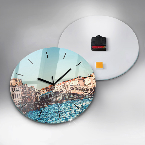 Orologio rotondo in vetro Ponte di Rialto a Venezia