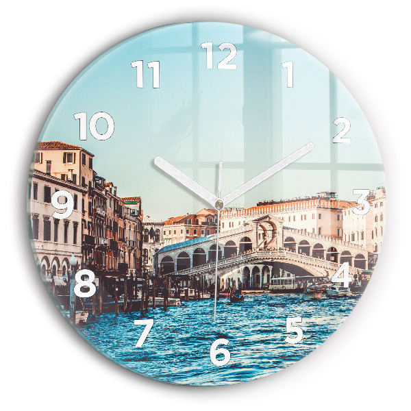Orologio rotondo in vetro Ponte di Rialto a Venezia